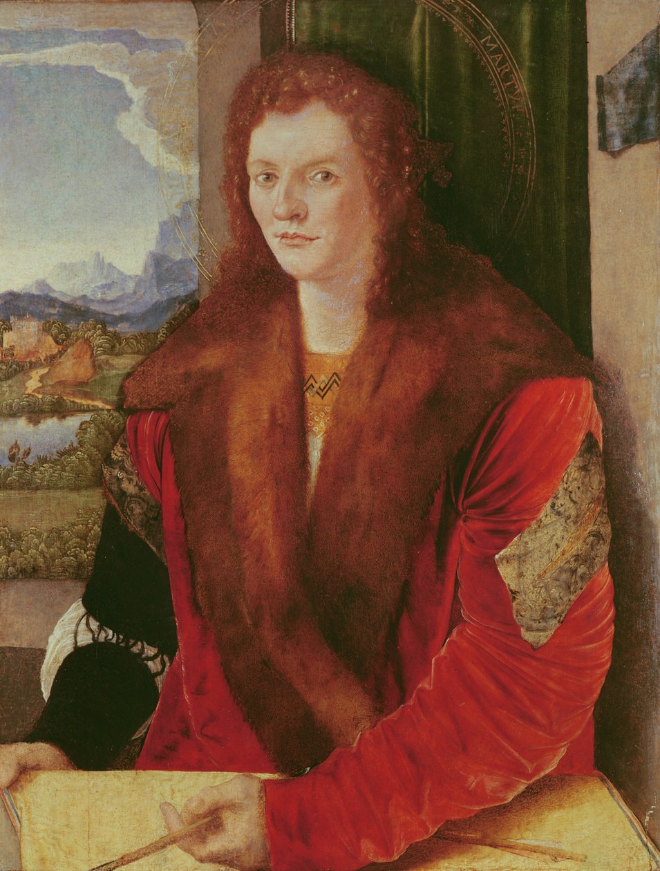 Portrét mladého muže nebo Portrét mladého muže reprezentovaného jako Saint Sebastian, c.1499 od Albrecht Dürer