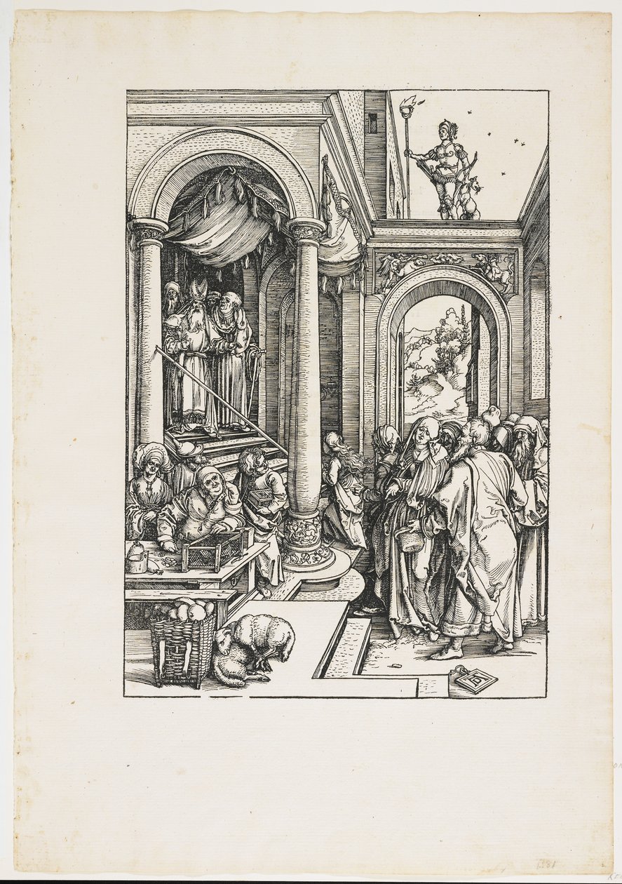 Uvedení Panny Marie v chrámu, 1504-1505 (1511) od Albrecht Dürer