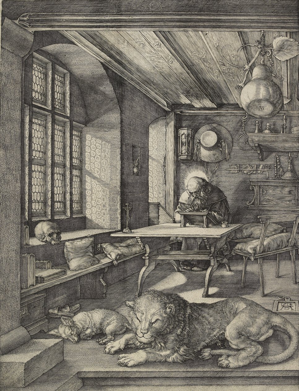 Svatý Jeroným ve své pracovně, 1514 od Albrecht Dürer