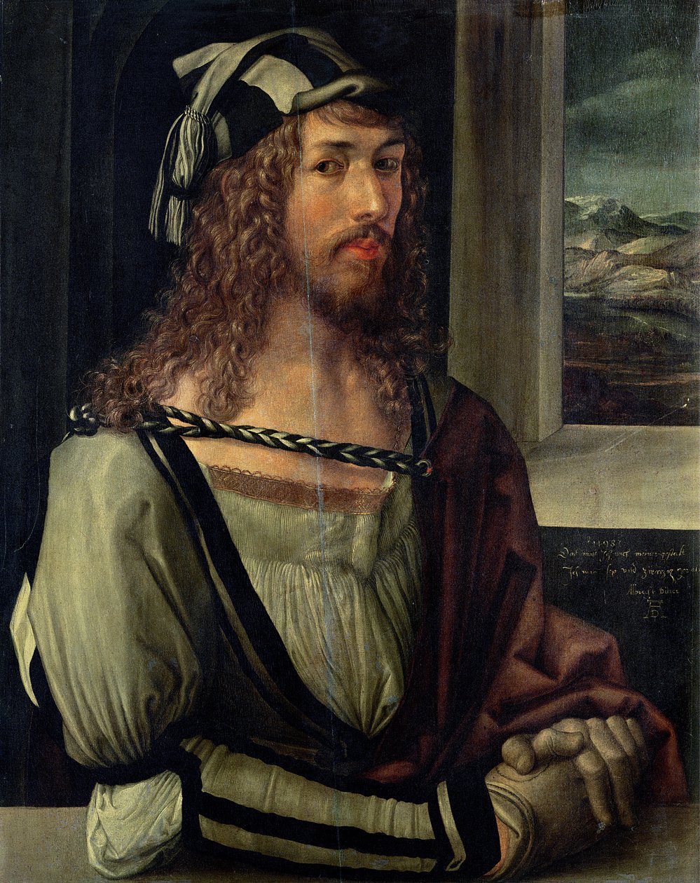 Studie pro autoportrét s rukavicí, c.1498 od Albrecht Dürer