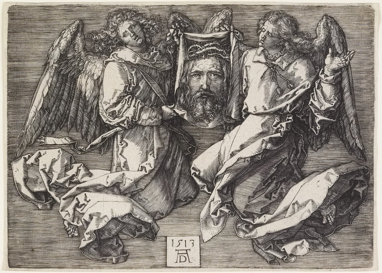 Sudarium zobrazené dvěma anděly, 1513 od Albrecht Dürer