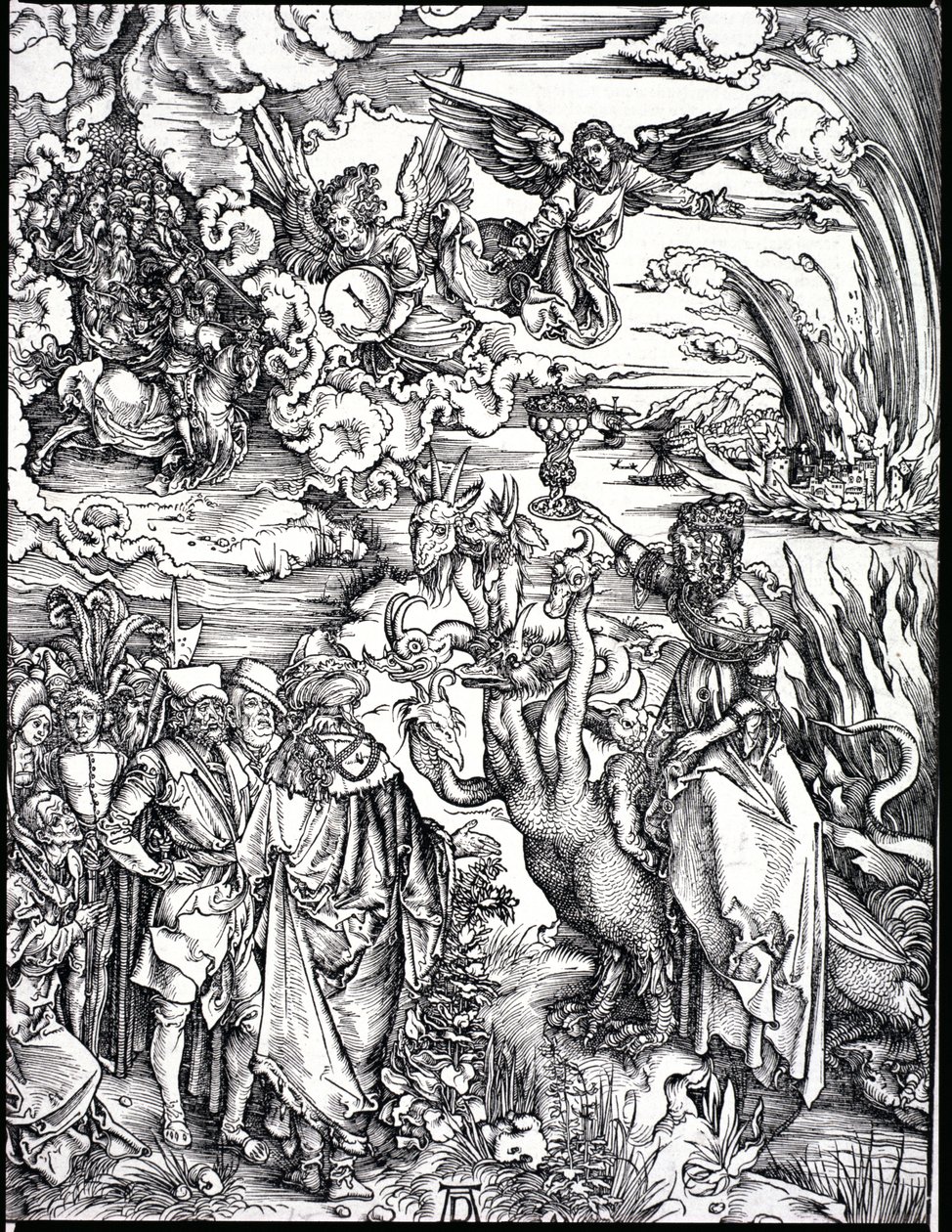 Zjevení sv. Jana Božského aneb Apokalypsa (č. rytina) od Albrecht Dürer