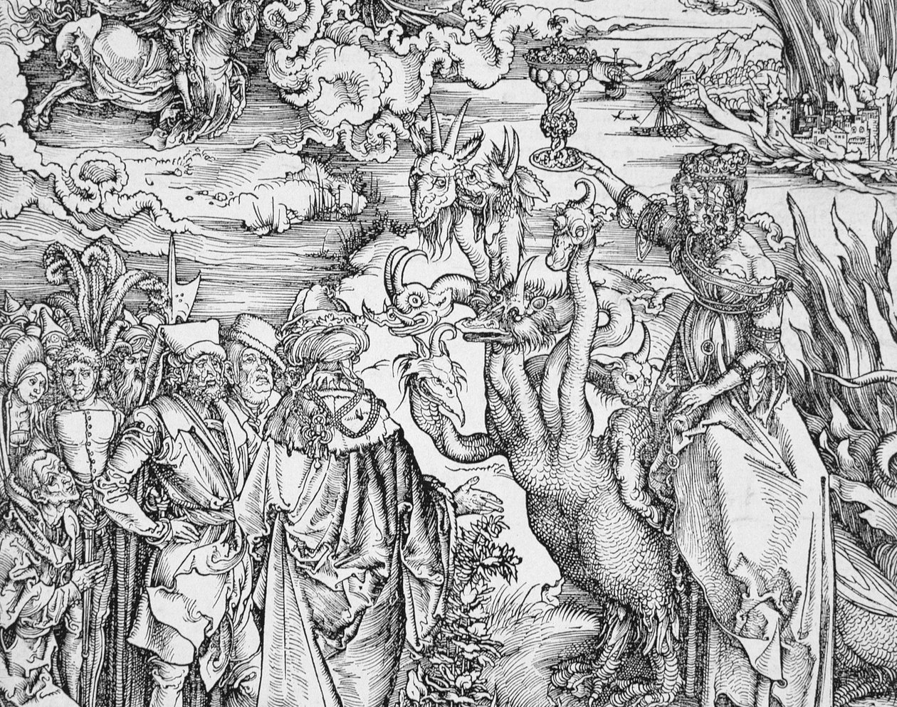 Zjevení sv. Jana Božského aneb Apokalypsa (detail) od Albrecht Dürer