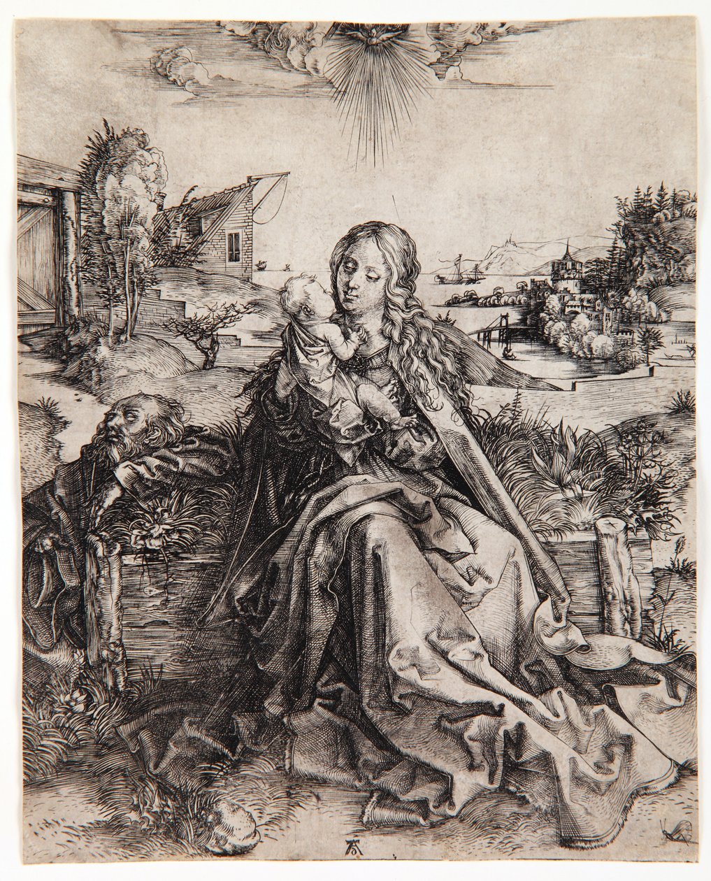 Panna s motýlem, kolem roku 1495 od Albrecht Dürer