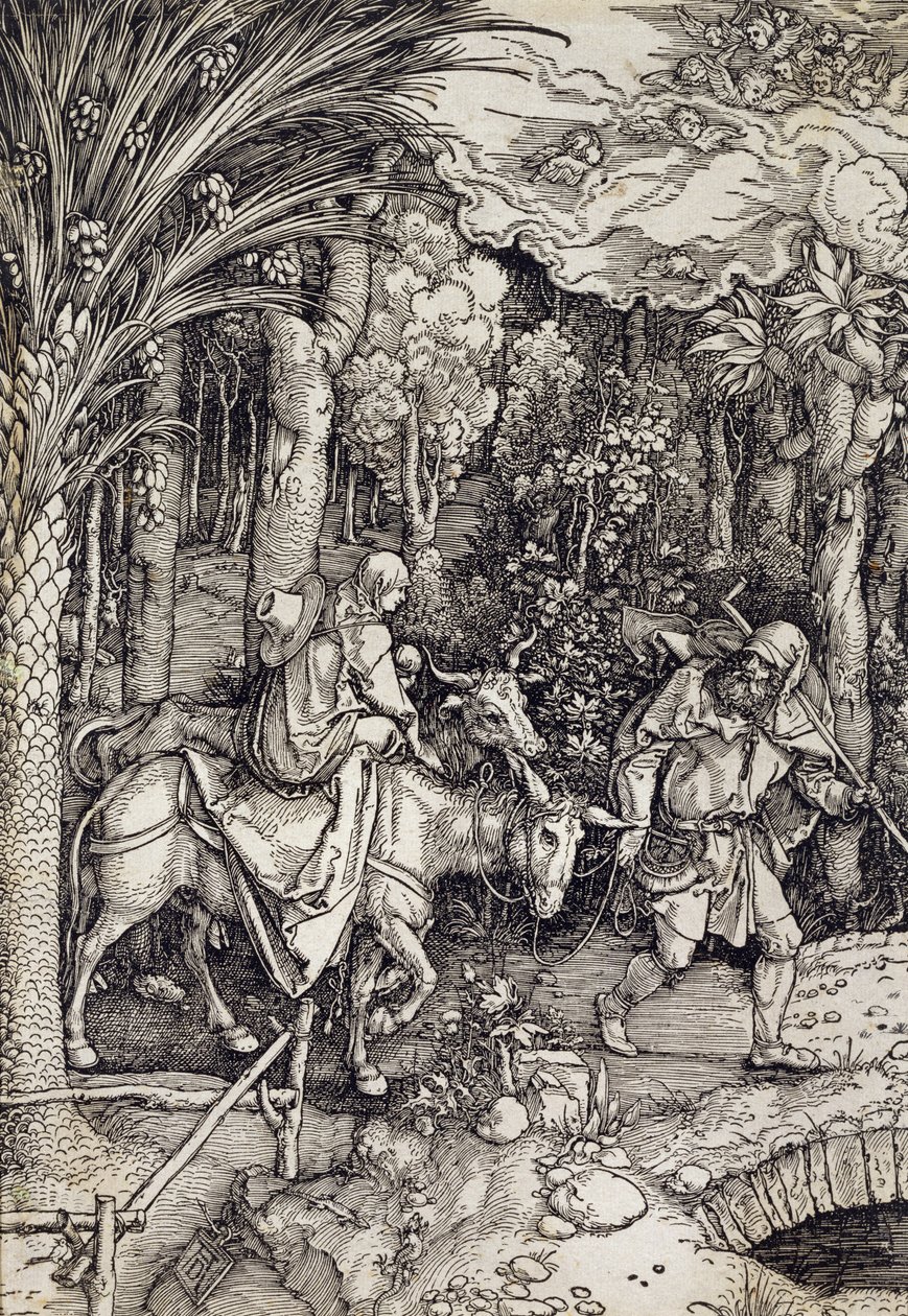 Útěk do Egypta, cca 1500 od Albrecht Dürer