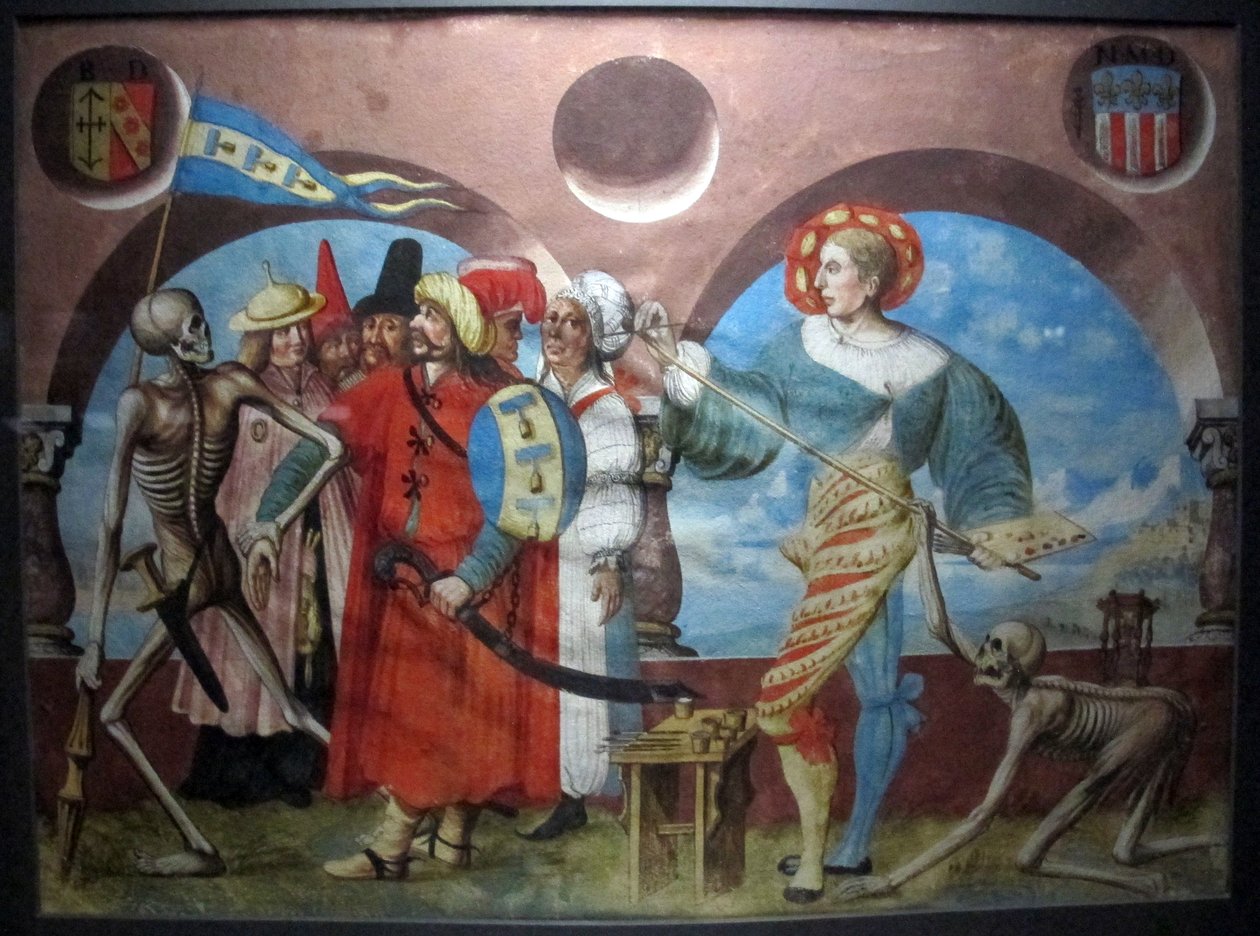 Kopie Danse Macabre dominikánského hřbitova v Bernu od Albrecht Kauw
