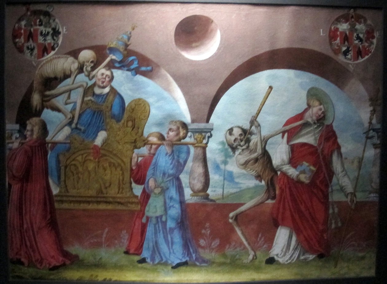 kopie ztraceného hrůzného tance od m. Manuela z dominikánského hřbitova v Bernu (1512-20) od Albrecht Kauw