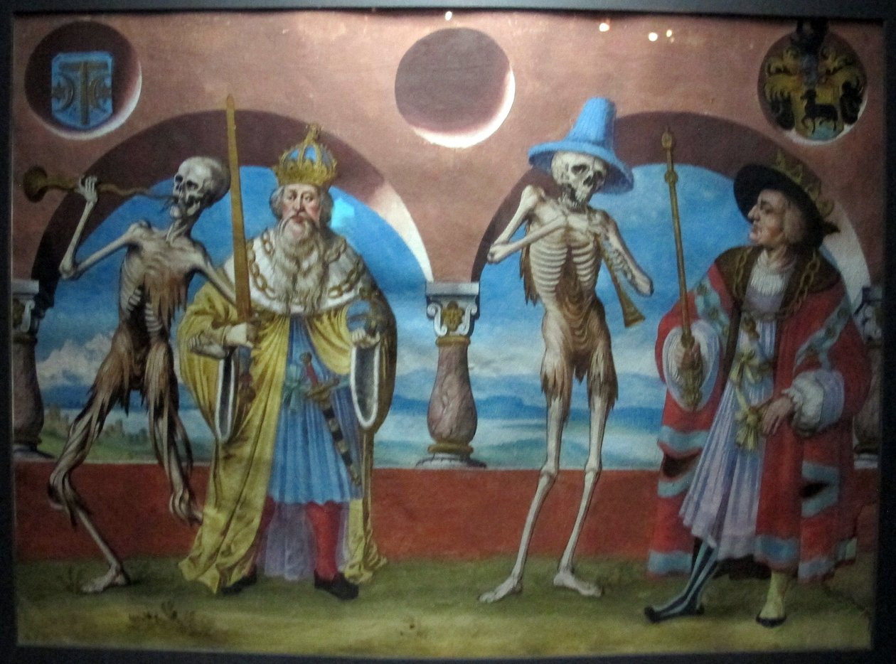 kopie ztraceného hrůzného tance od m. Manuela z dominikánského hřbitova v Bernu (1512-20) od Albrecht Kauw