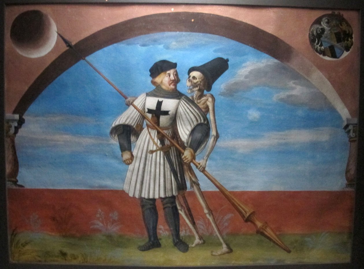 kopie ztraceného hrůzného tance od m. Manuela z dominikánského hřbitova v Bernu (1512-20) od Albrecht Kauw