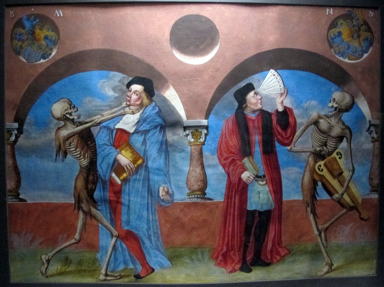 kopie ztraceného hrůzného tance od m. Manuela z dominikánského hřbitova v Bernu (1512-20) od Albrecht Kauw