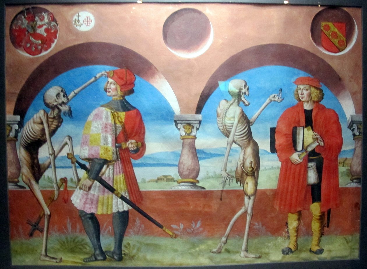 kopie ztraceného hrůzného tance od m. Manuela z dominikánského hřbitova v Bernu (1512-20) od Albrecht Kauw