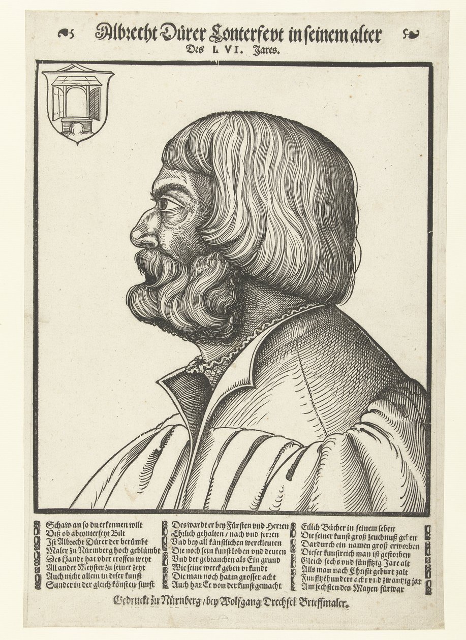 Portrét Albrechta Dürera (1471-1528) od Albrecht (after) Durer or Duerer