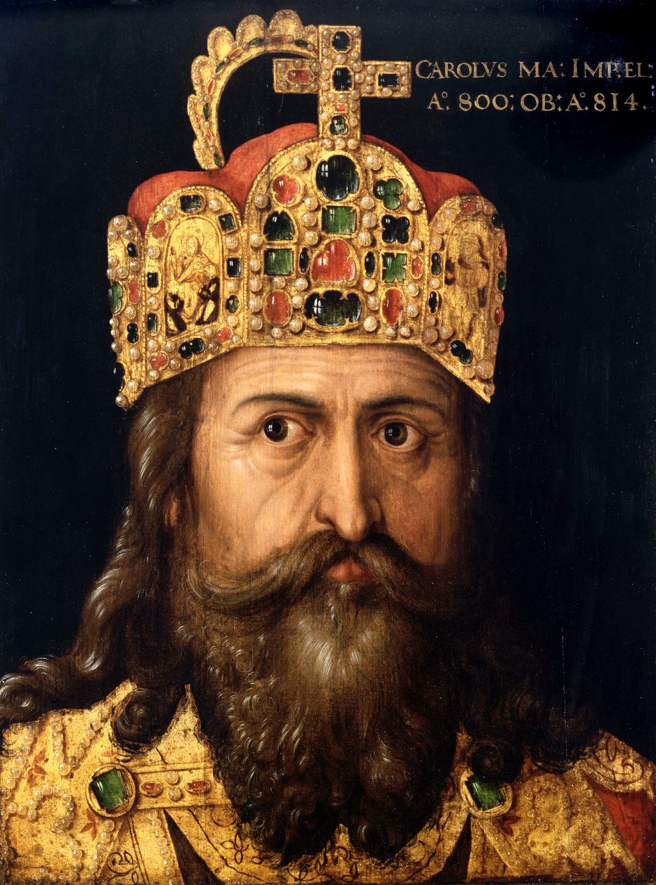 ""Portrét Karla Velikého (742-814)"" Obraz z dílny Albrechta Durera, cca 1514 Deutsches Historisches Museum Berlín Německo od Albrecht (follower of) Durer or Duerer