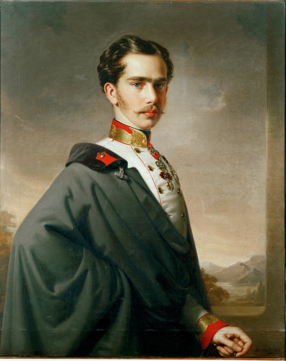 Rakouský císař František Josef I. jako mladý muž ... od Albrecht Adam