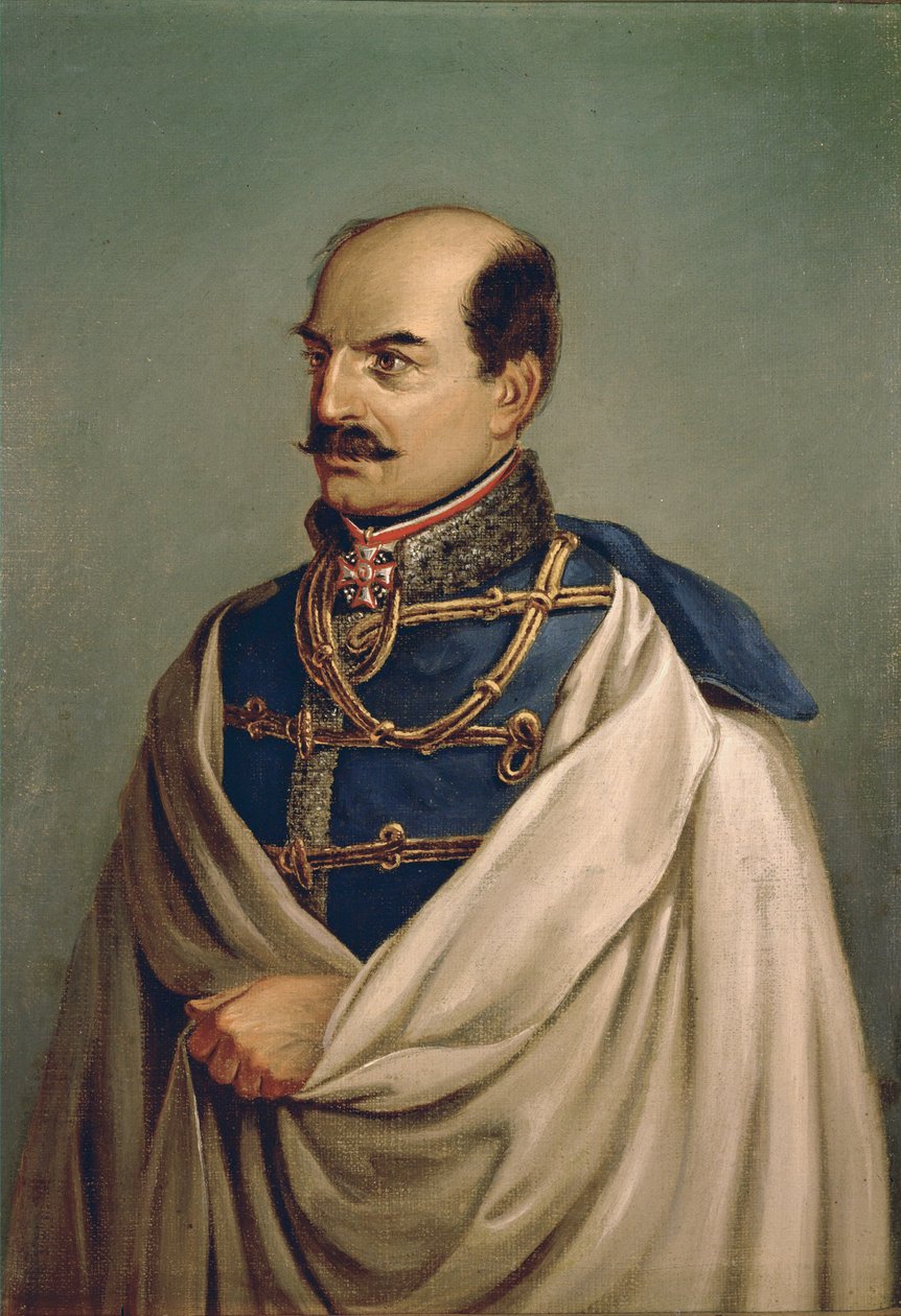 Feldzeugmeister Joseph hrabě Jellacic, Banus Chorvatský ... (malba na plátně) od Albrecht Adam