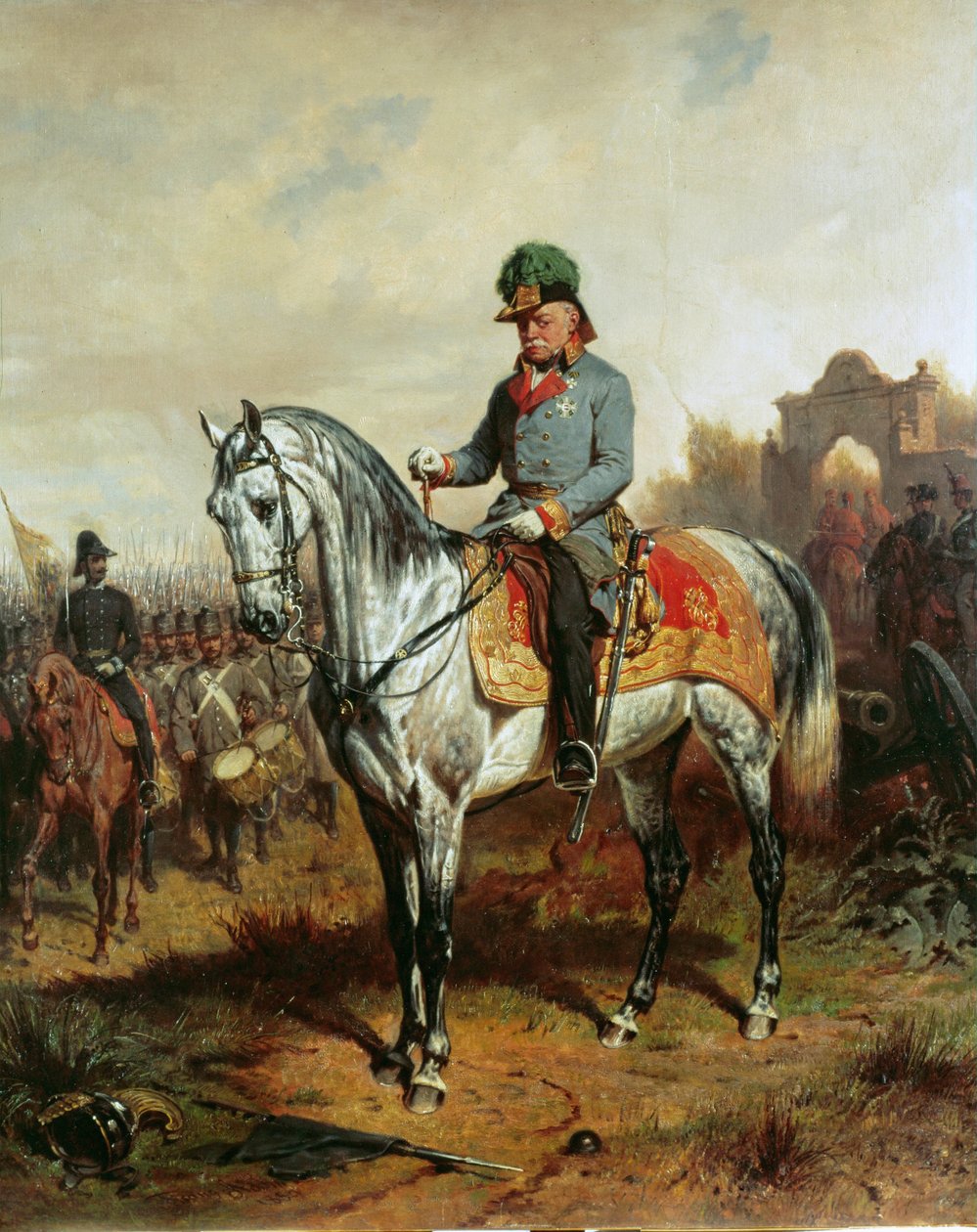 Polní maršál Josef hrabě Radetzky, vrchní velitel během tažení proti Itálii ... od Albrecht Adam