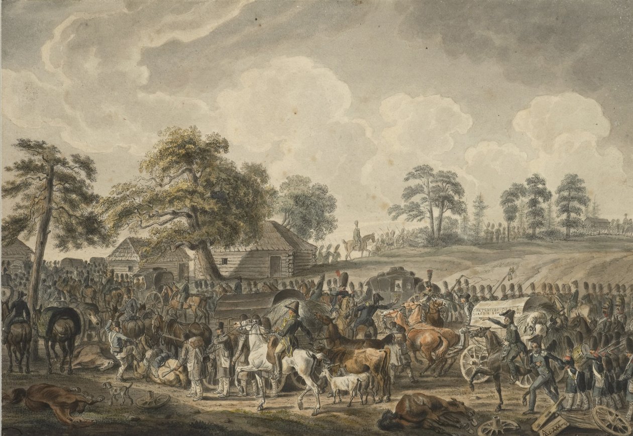 Francouzská armáda překročila řeku Daugava 24. července 1812, v polovině 1820 od Albrecht Adam