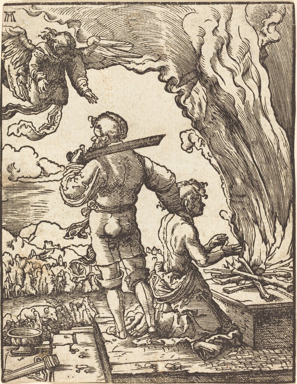 Abrahamova oběť od Albrecht Altdorfer