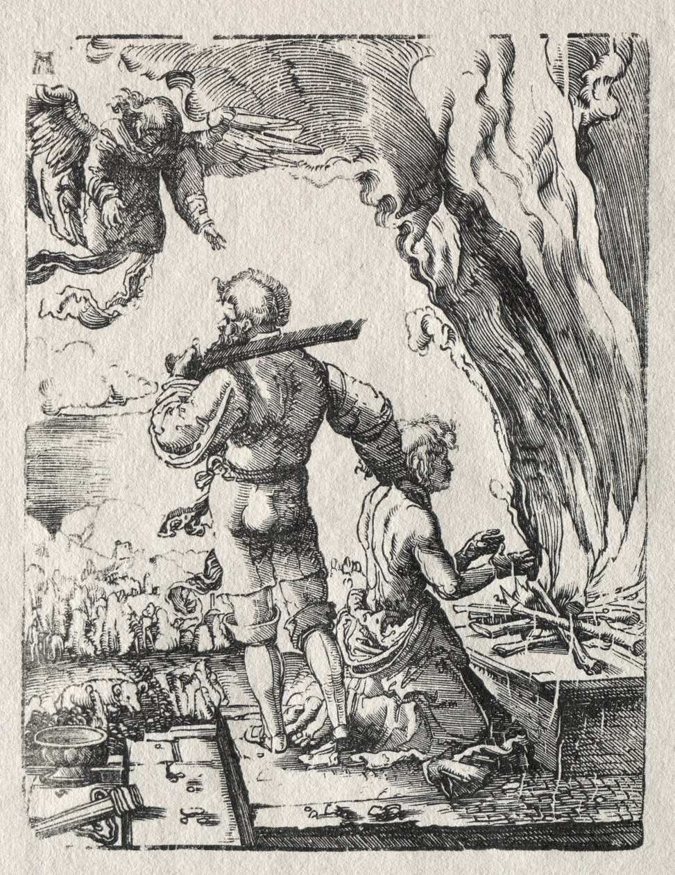 Abrahamova oběť od Albrecht Altdorfer