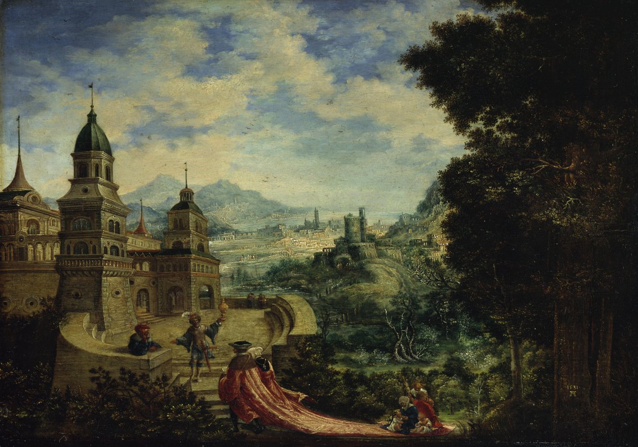 Alegorie blahobytu v kontextu knížecí okázalosti od Albrecht Altdorfer