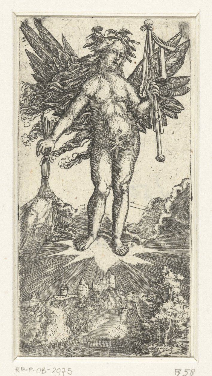 Alegorická ženská postava s křídly od Albrecht Altdorfer