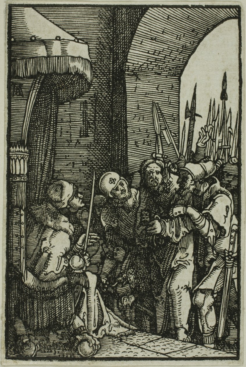 Kristus před Pilátem, z Pádu a vykoupení člověka od Albrecht Altdorfer