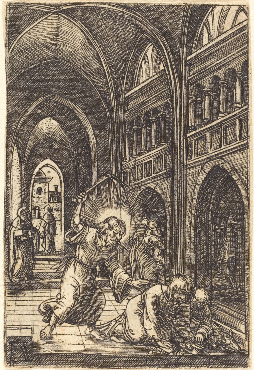 Kristus vyhání směnárníky od Albrecht Altdorfer