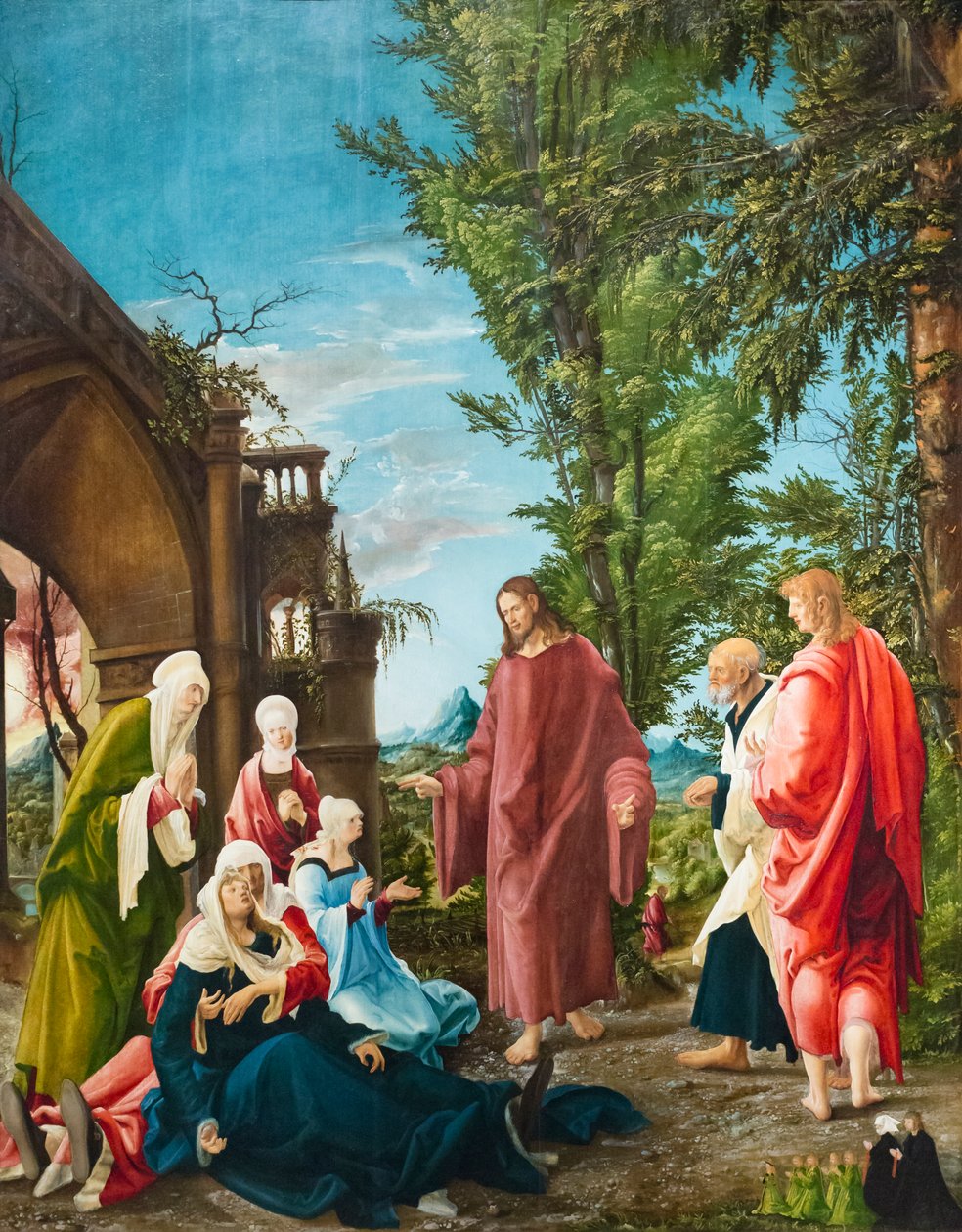 Kristus opouštějící svou matku, kolem roku 1520 (olej na vápně) od Albrecht Altdorfer
