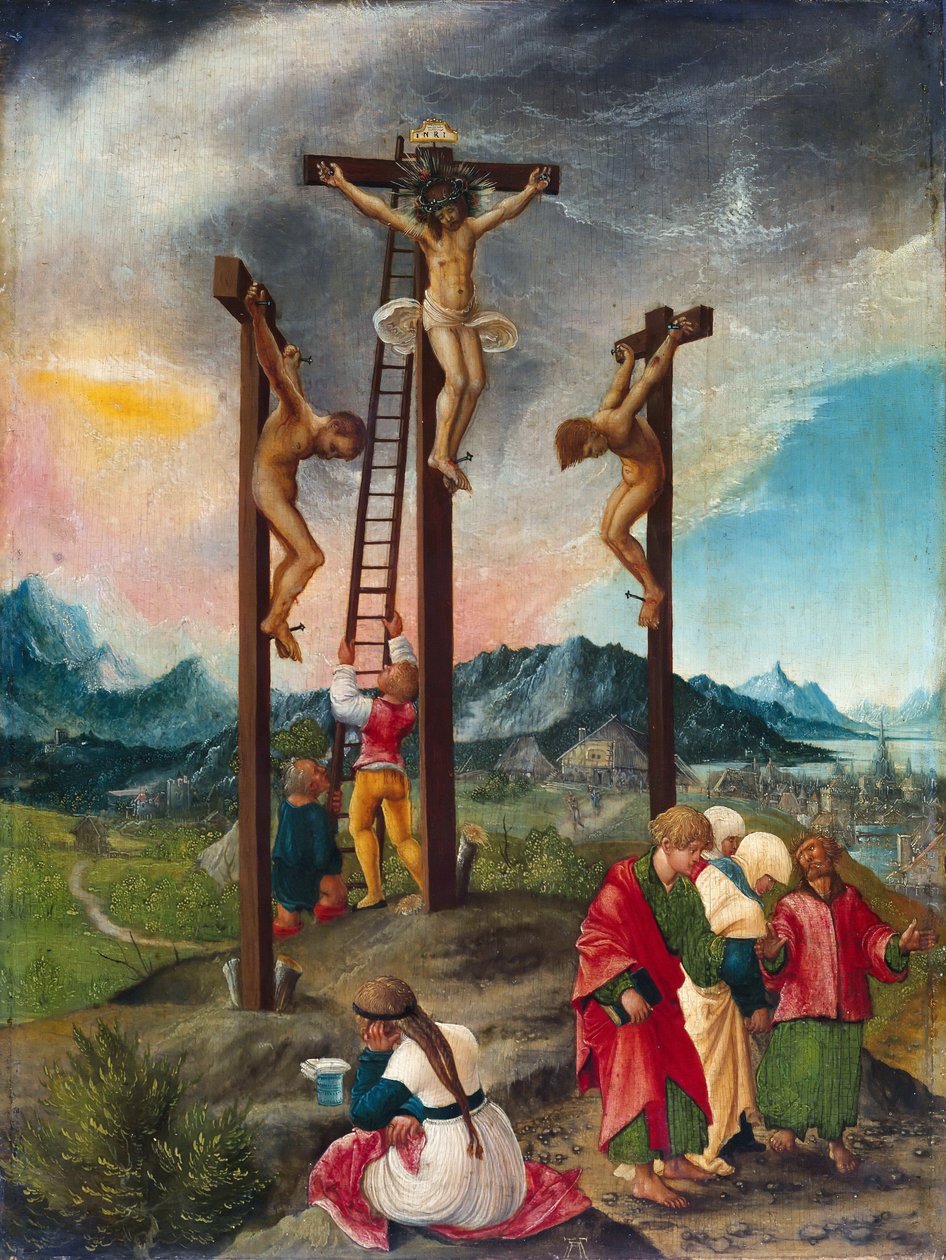 Kristus na kříži mezi zloději od Albrecht Altdorfer