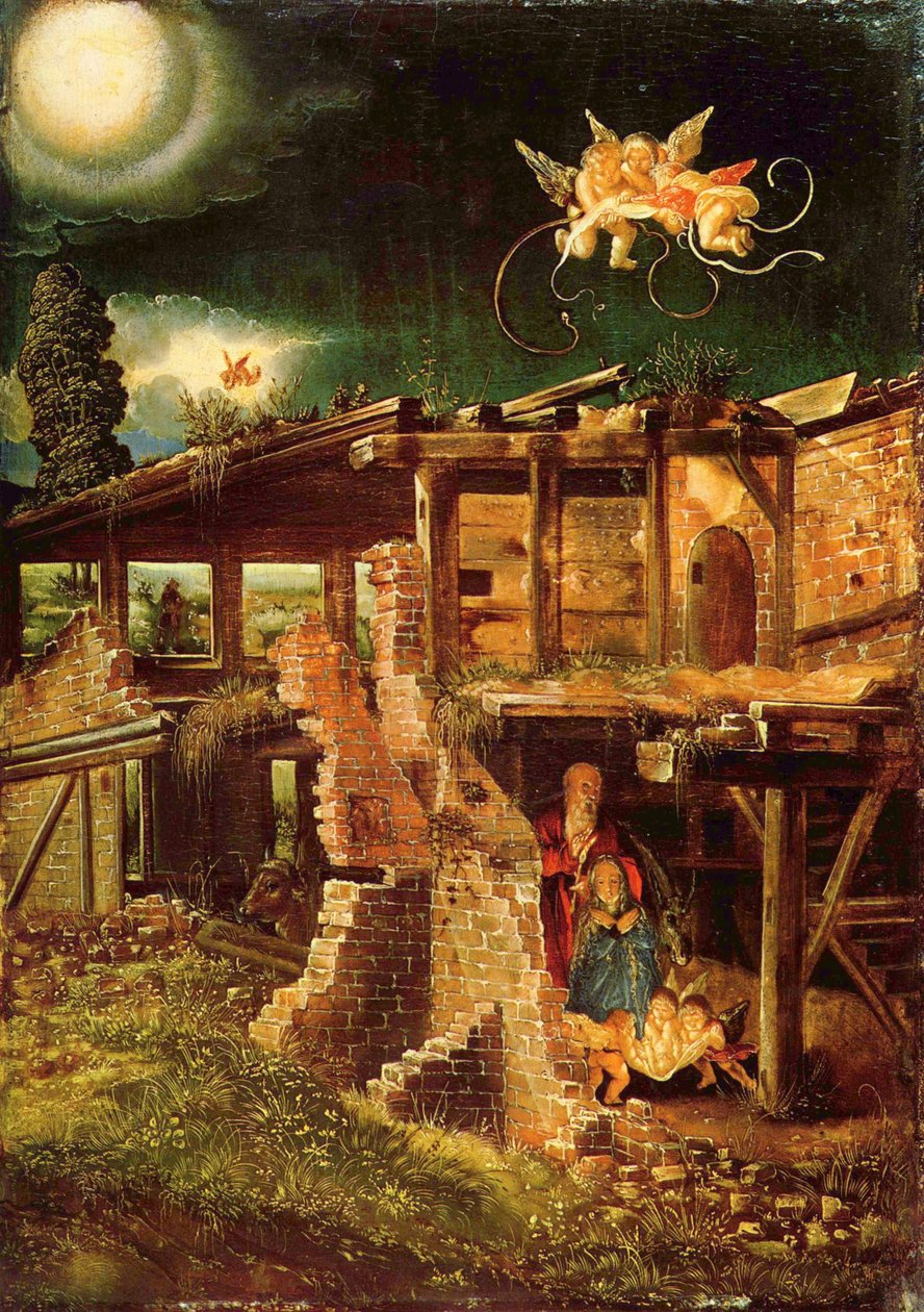 Německy: Die Geburt Christi Narození Krista od Albrecht Altdorfer