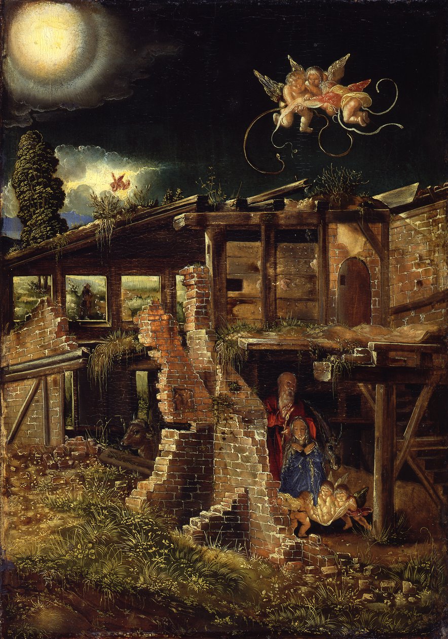 Německy: Die Geburt Christi Narození Krista od Albrecht Altdorfer