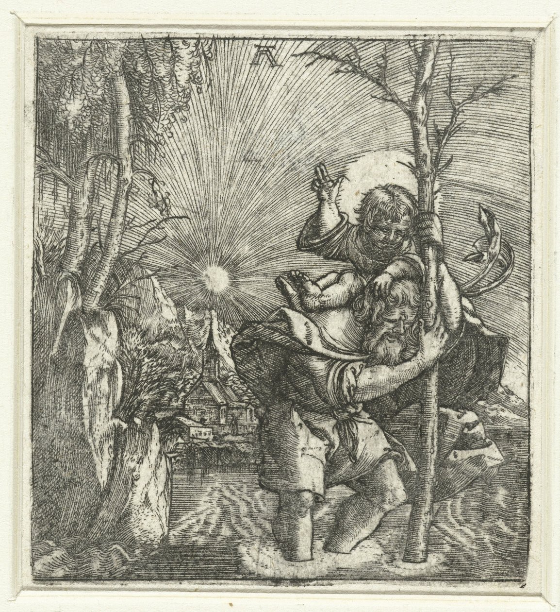 Svatý Kryštof od Albrecht Altdorfer