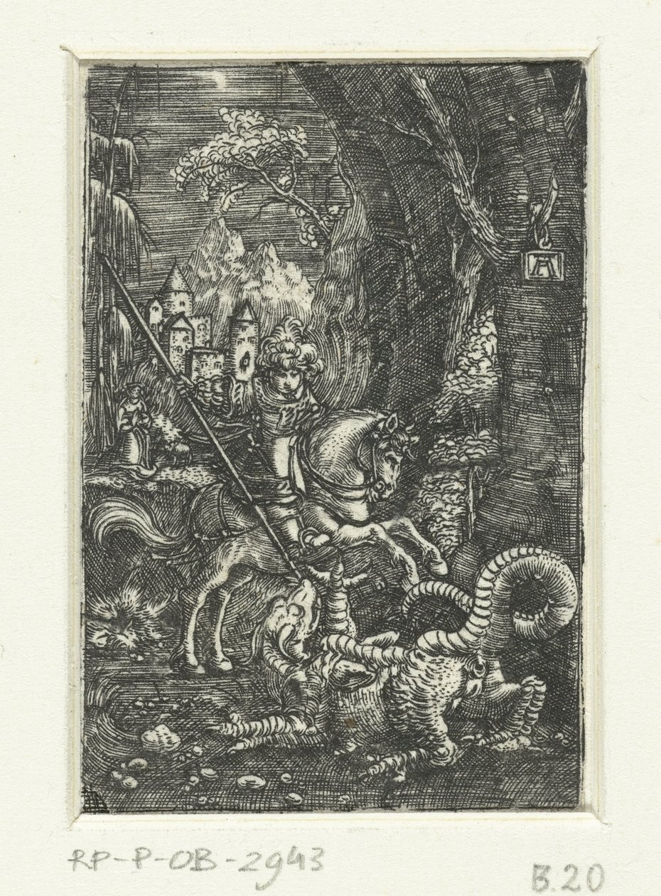 Svatý Jiří zabíjí draka od Albrecht Altdorfer