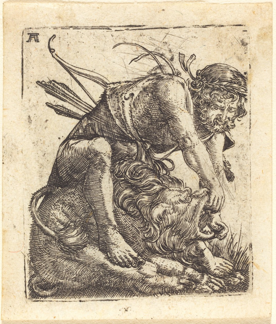 Herkules překonání nemejského lva od Albrecht Altdorfer