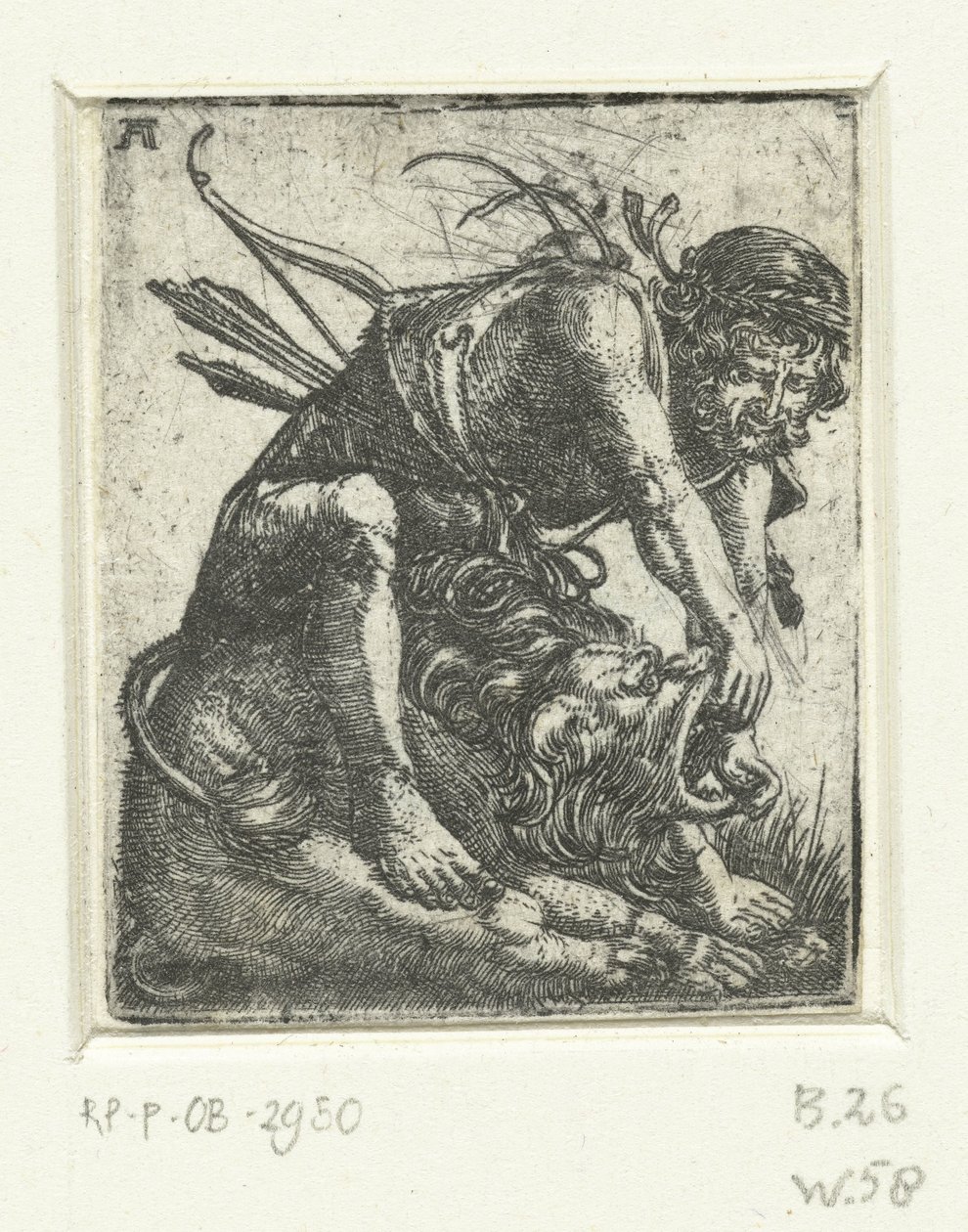 Herkules zabije nemejského lva od Albrecht Altdorfer