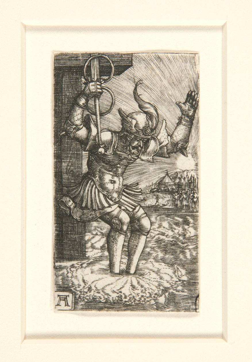 Horace Cocles skočí do Tibery od Albrecht Altdorfer