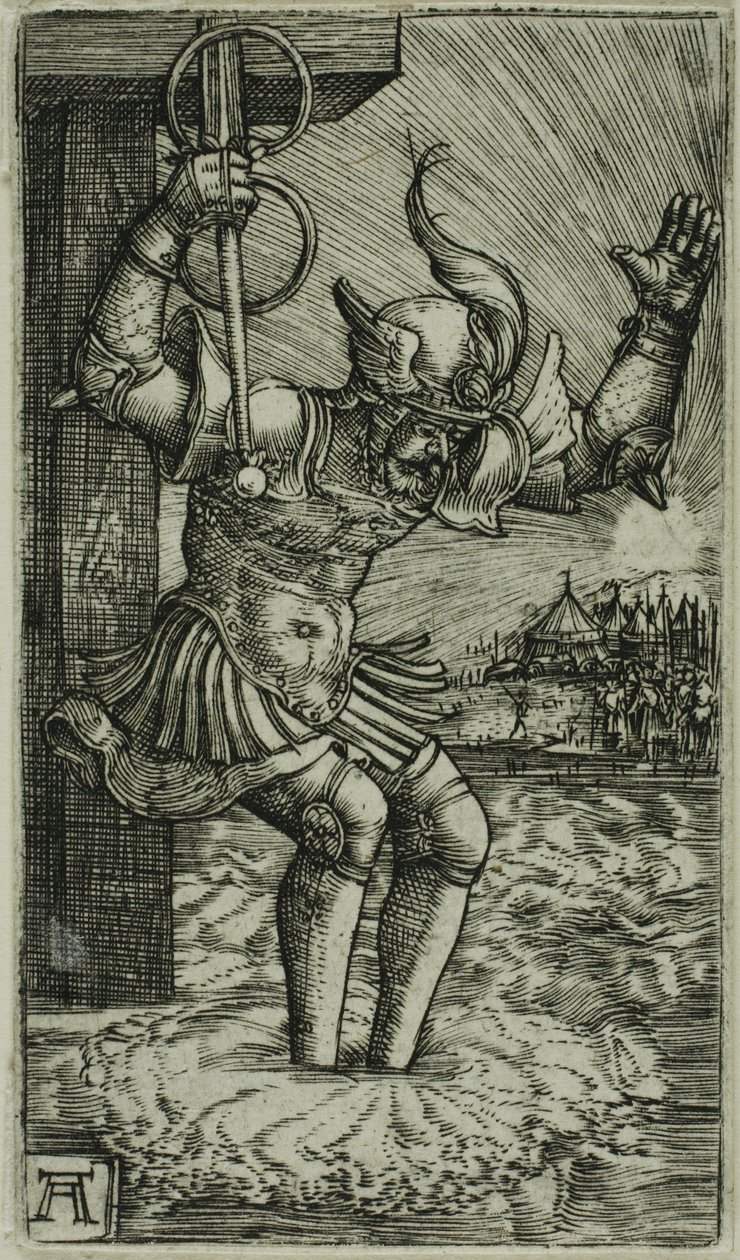 Horatius Cocles Skok do Tibery od Albrecht Altdorfer