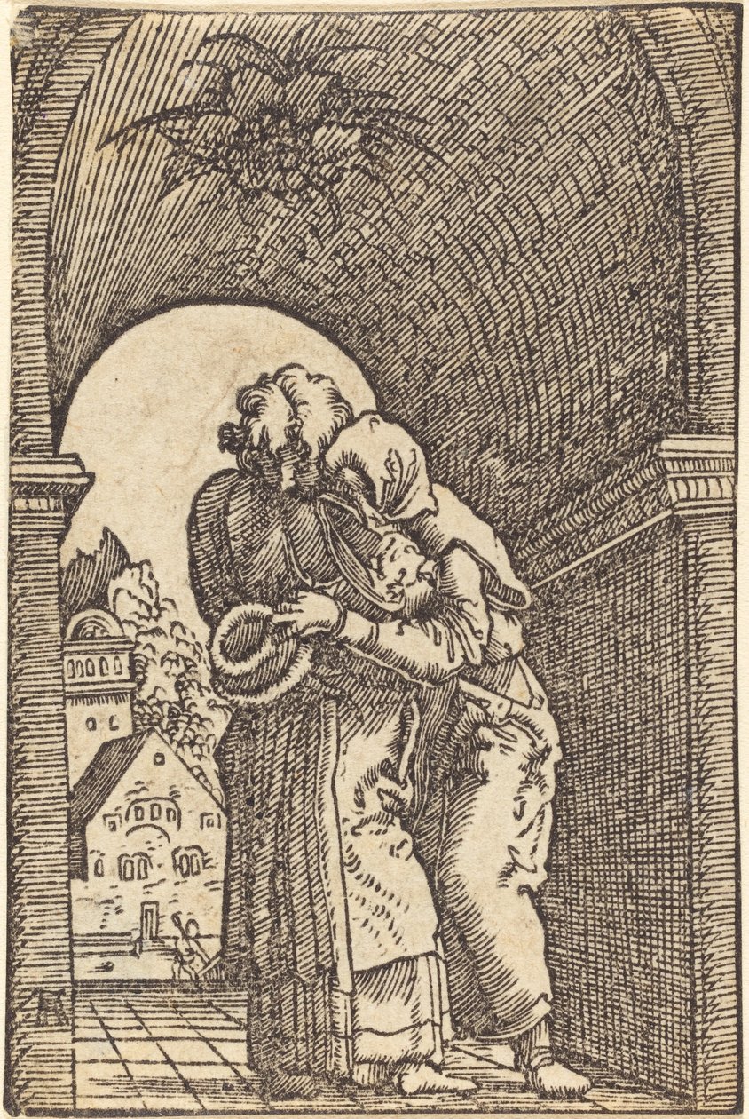 Joachim objímá Annu od Albrecht Altdorfer