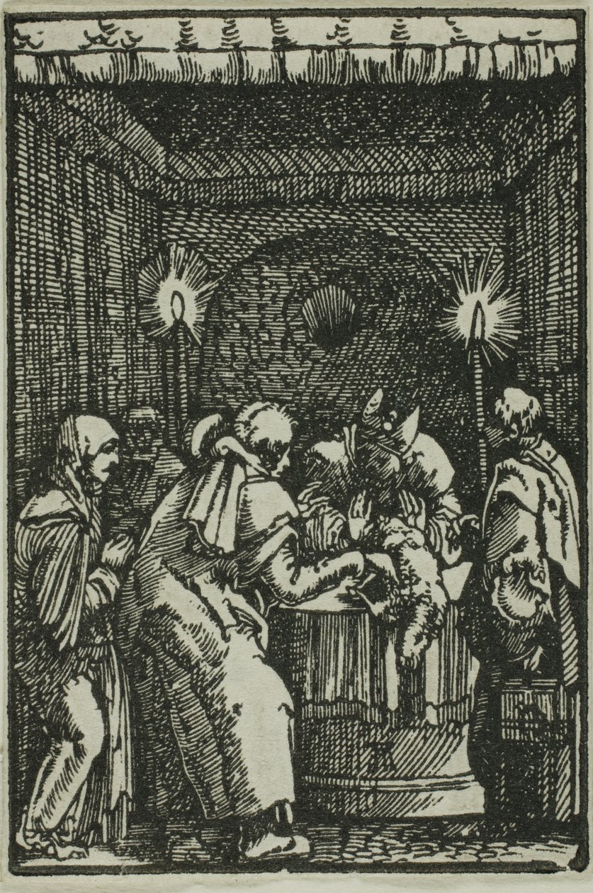 Odmítnutá Joachimova oběť z knihy Pád a vykoupení člověka od Albrecht Altdorfer