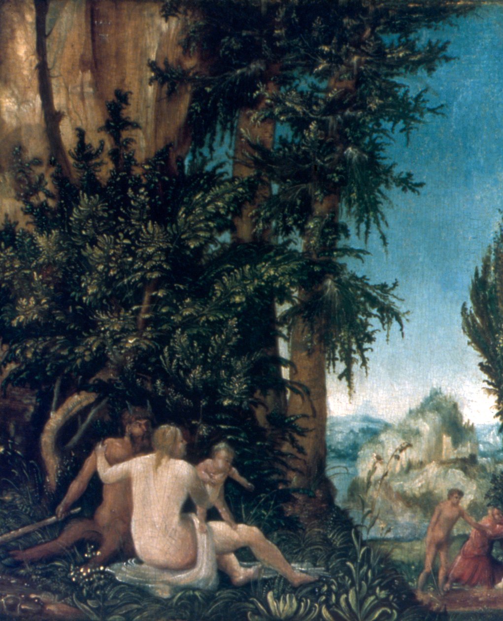 Krajina s rodinou Satyrů, 1507 od Albrecht Altdorfer