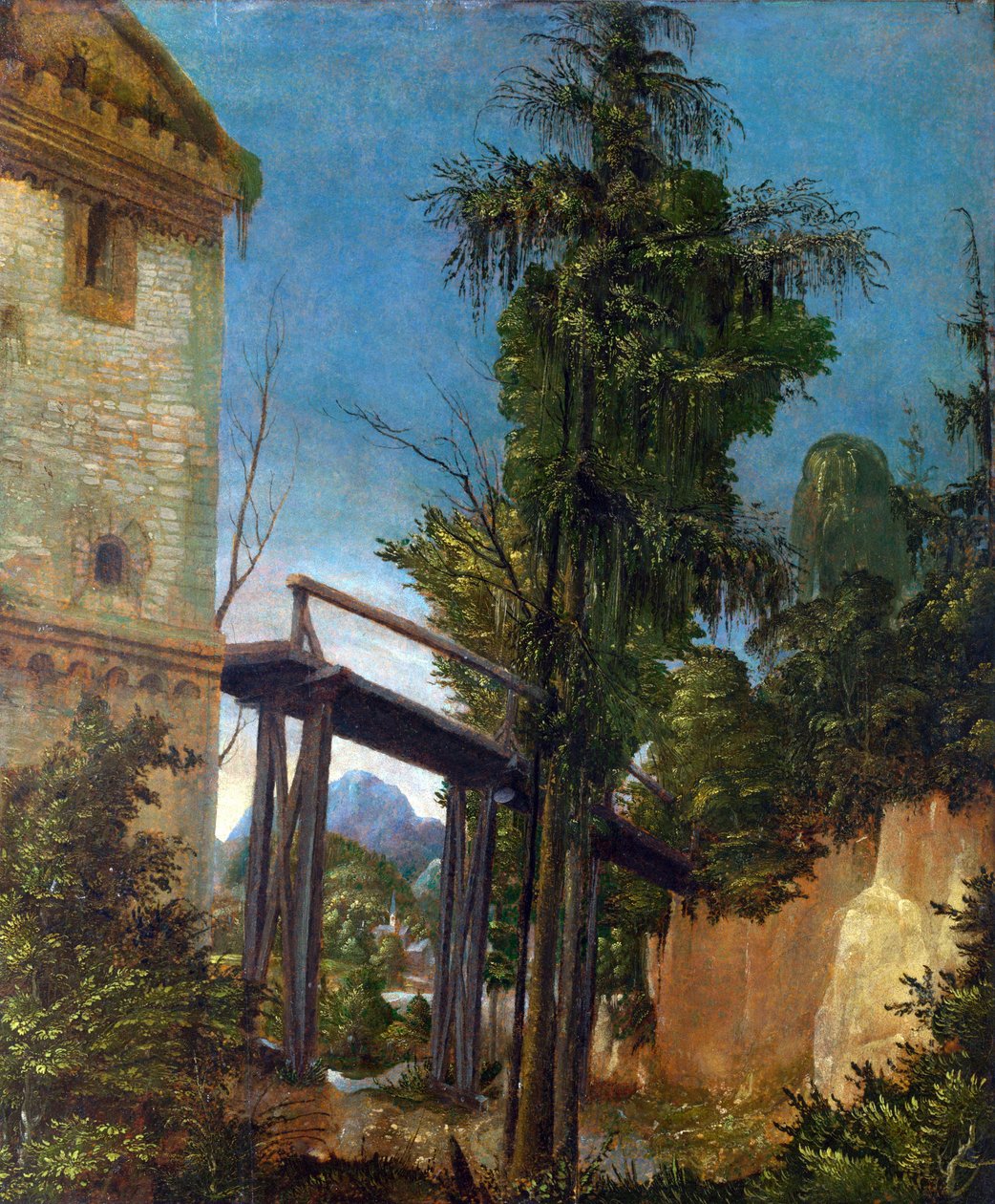 Krajina s lávkou od Albrecht Altdorfer