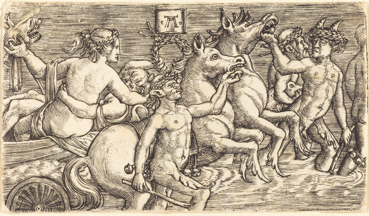Milenci v čele s mořskými bohy na Triumphu od Albrecht Altdorfer