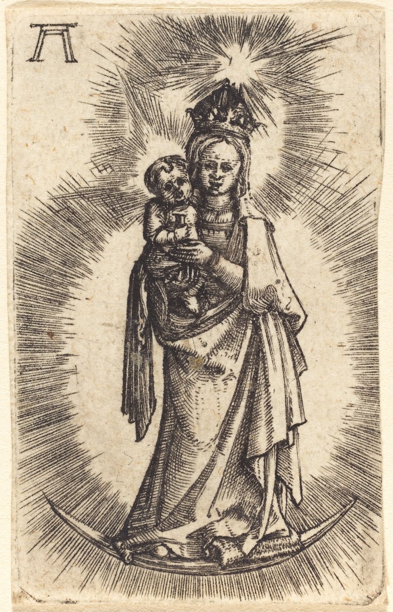Madonna a dítě stojící s půlměsícem od Albrecht Altdorfer