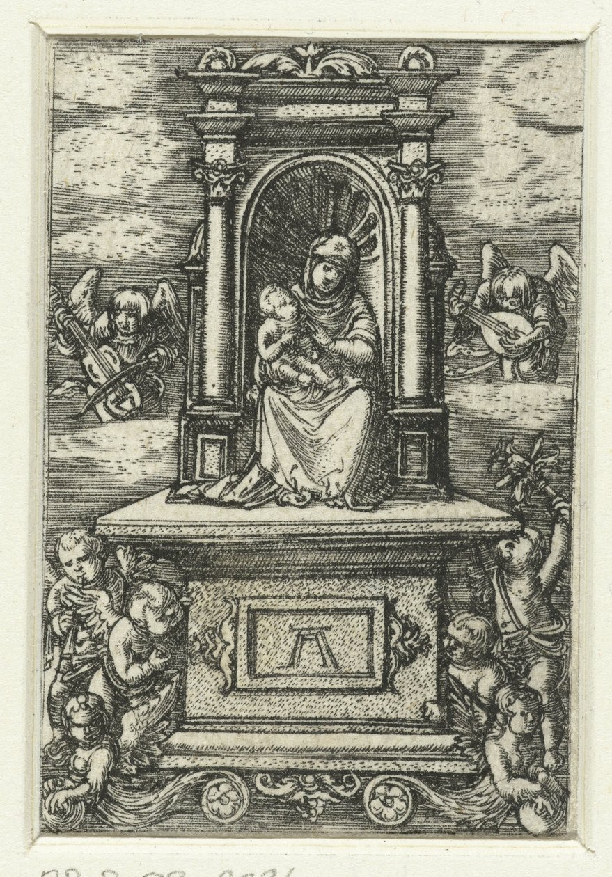 Marie s dítětem na trůně Krásná Maria von Regensburg od Albrecht Altdorfer