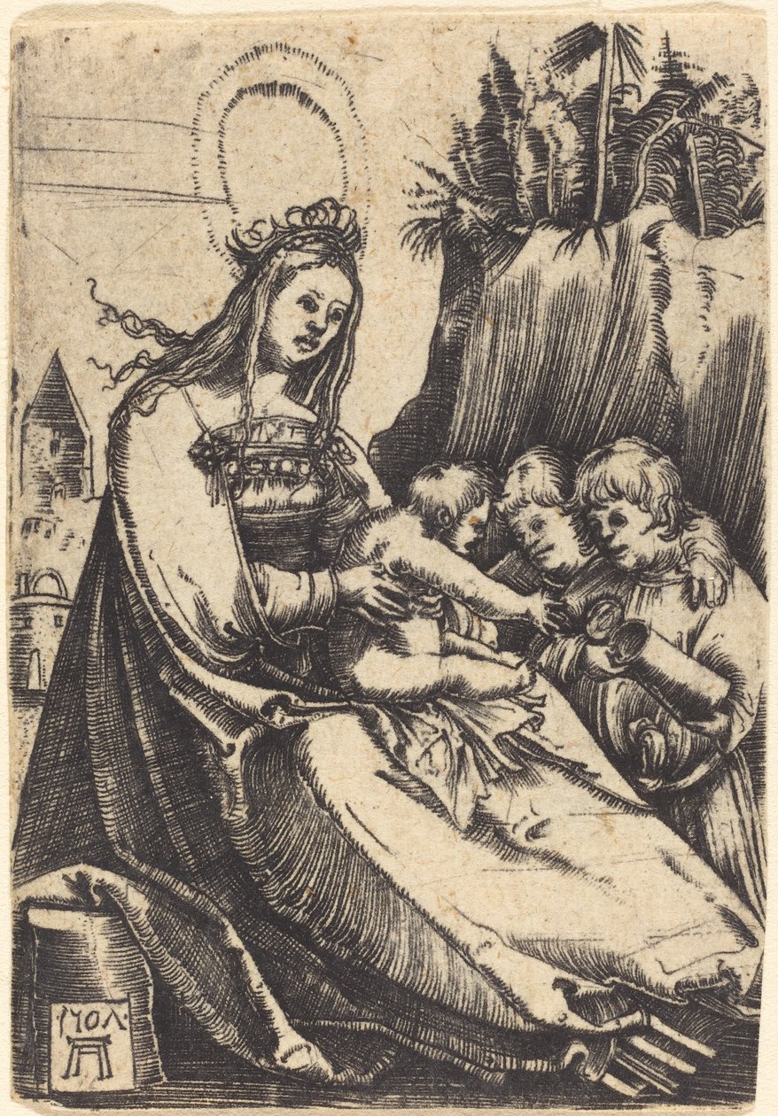 Marie s dítětem a dvěma chlapci od Albrecht Altdorfer