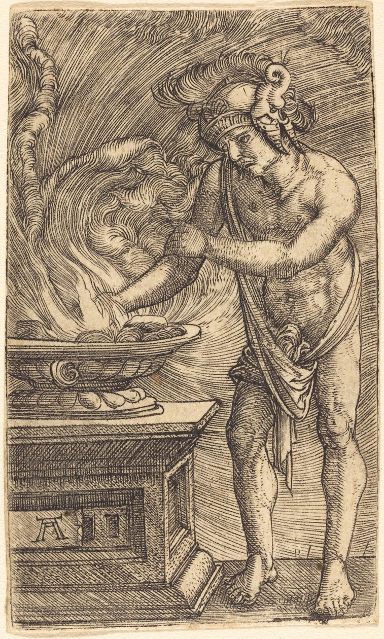 Mucius Scaevola si spálil ruku od Albrecht Altdorfer