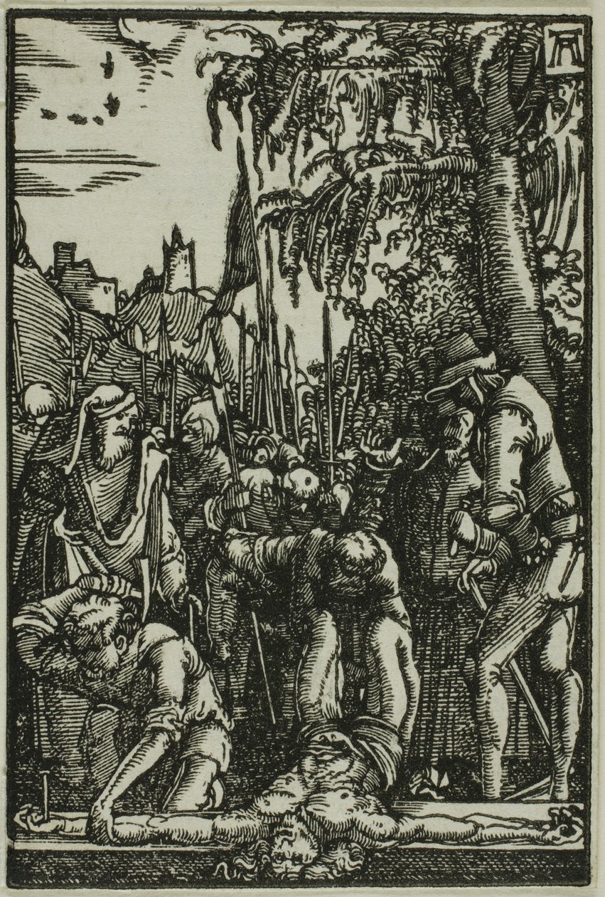 Přibíjení na kříž, od Pádu a vykoupení člověka od Albrecht Altdorfer