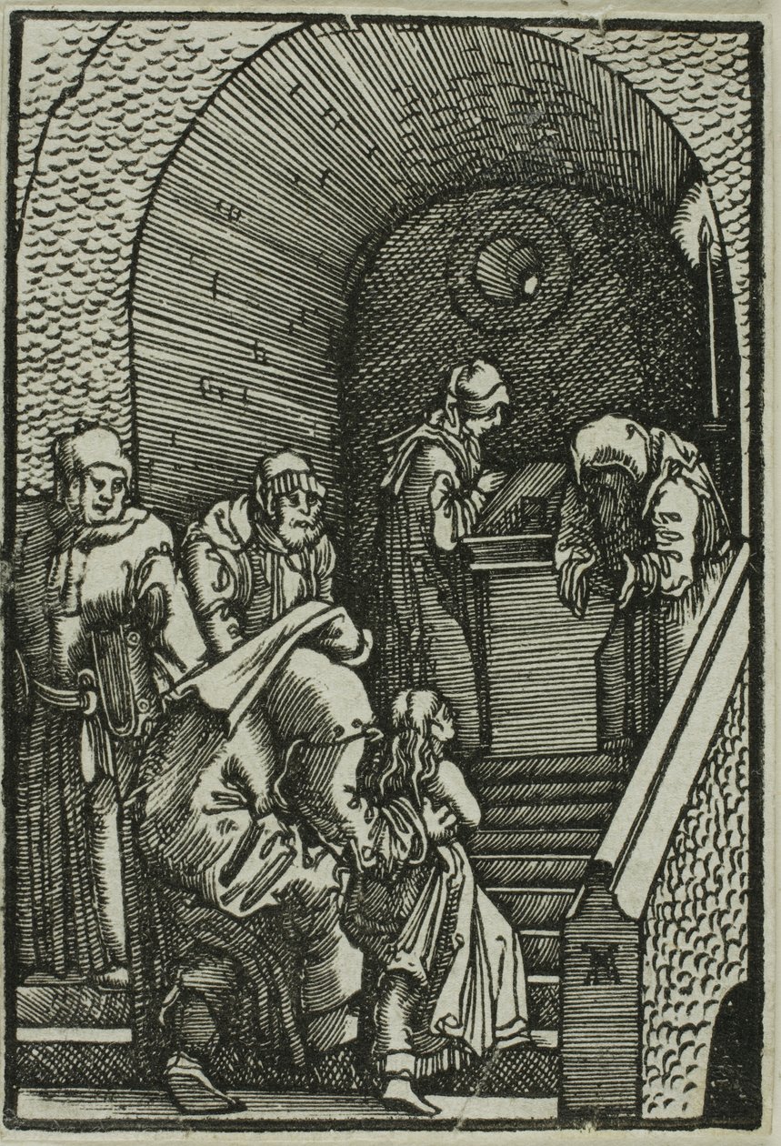 Představení Panny, z Pádu a vykoupení člověka od Albrecht Altdorfer
