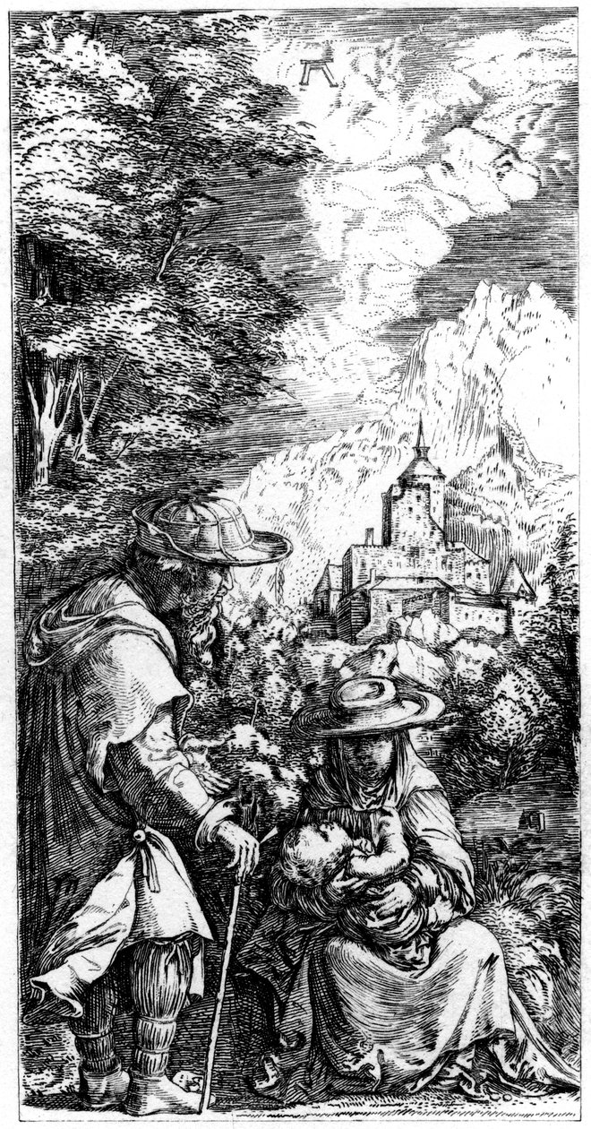 Odpočinek na útěku do Egypta, c1515-1519 1849. od Albrecht Altdorfer