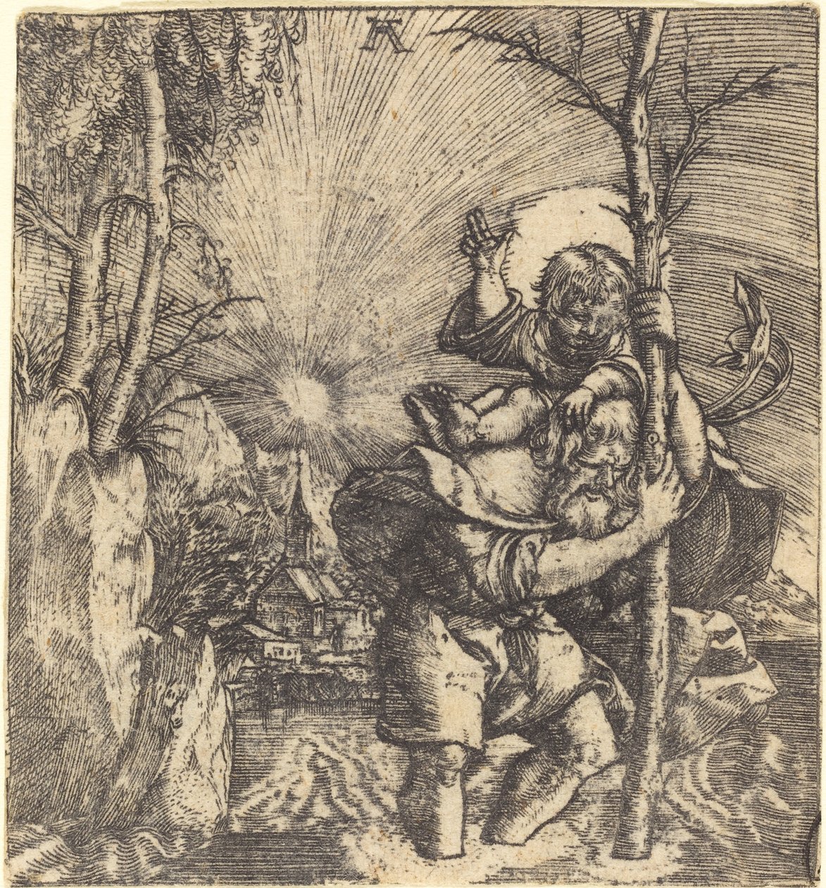Svatý Kryštof od Albrecht Altdorfer